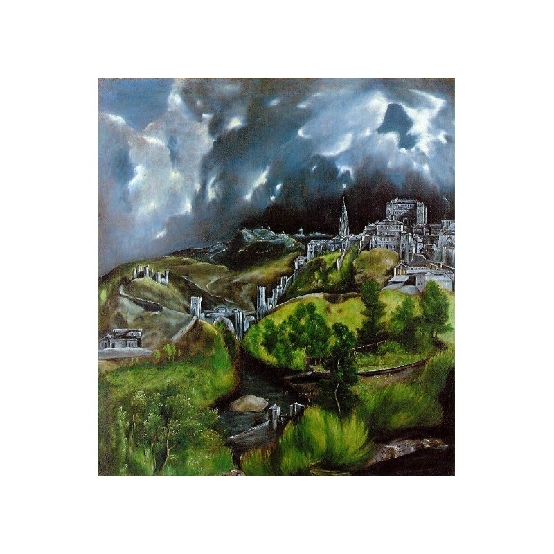 "View of Toledo" by El Greco Oil Painting Reproductions.