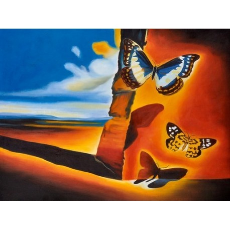 dali salvador butterflies landscape oil painting paintings popular most
