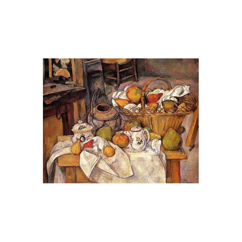 Oil Painting Reproductions "The Kichen Table" by Paul Cezanne