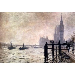 The Thames and the Houses of Parliament by Claude Oscar Monet -...