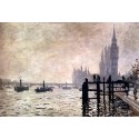 The Thames and the Houses of Parliament by Claude Oscar Monet -...