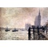 The Thames and the Houses of Parliament by Claude Oscar Monet -...