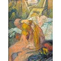 Woman Arranging Her Hair 1891 by Henri de Toulouse-Lauatrec-Art...