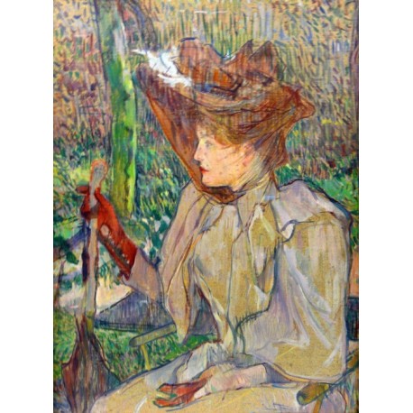 Woman with Gloves 1891 by Henri de Toulouse-Lautrec-Art gallery oil painting reproductions