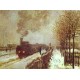 The Train in the Snow by Claude Oscar Monet - Art gallery oil painting reproductions