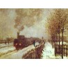 The Train in the Snow by Claude Oscar Monet - Art gallery oil painting reproductions