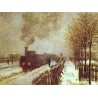The Train in the Snow by Claude Oscar Monet - Art gallery oil...