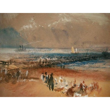 Boats at Margate Pier by Joseph Mallord William Turner - Art...