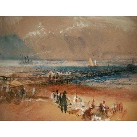 Boats at Margate Pier by Joseph Mallord William Turner - Art gallery oil painting reproductions