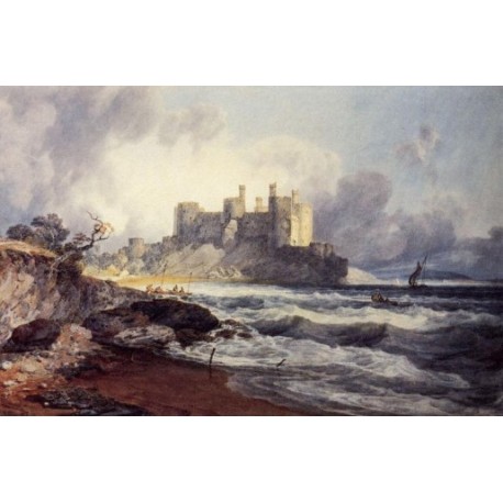 Conway Castle by Joseph Mallord William Turner - Art gallery oil painting reproductions