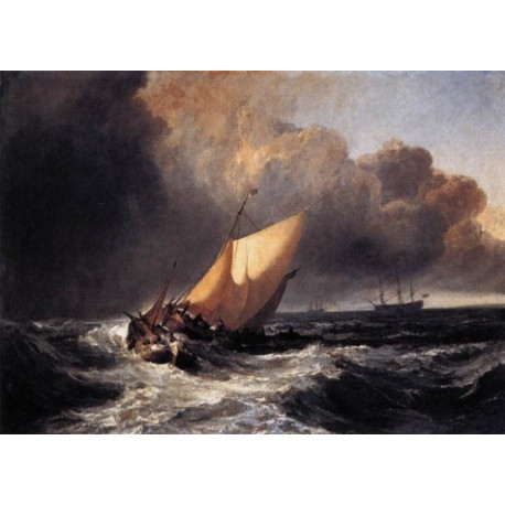 Dutch Boats in a Gale by Joseph Mallord William Turner - Art...