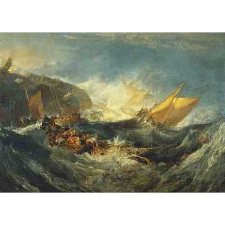 Shipweck of the Minotaur by Joseph Mallord William Turner - Art gallery oil painting reproductions