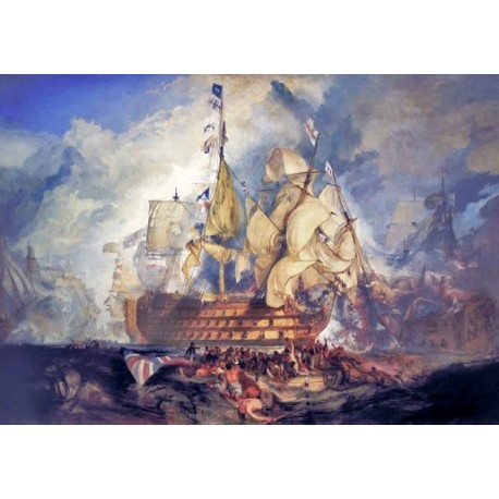 The Battle of Trafalgar by Joseph Mallord William Turner - Art gallery oil painting reproductions