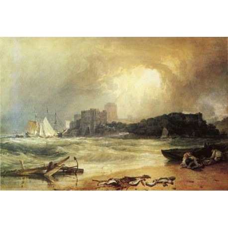 Pembroke Caselt South-Wales Thunder Storm Approaching by Joseph Mallord William Turner - Art gallery oil painting reproductions