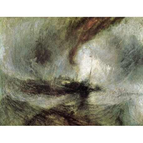 Snow Storm Steam Boat off a Harbours Mouth 1842 by Joseph Mallord William Turner - Art gallery oil painting reproductions