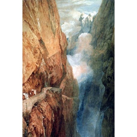 The Passage of the Gothard by Joseph Mallord William Turner - Art gallery oil painting reproductions
