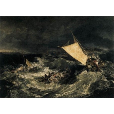 The Shipwreck-1805 by Joseph Mallord William Turner - Art gallery oil painting reproductions