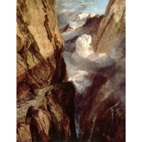 The Pass of St Gotthard Switzerland by Joseph Mallord William Turner - Art gallery oil painting reproductions