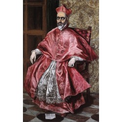 Portrait of a Cardinal by El Greco-Art gallery oil painting...