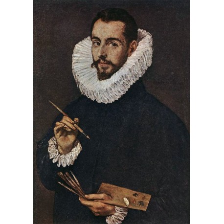 Portrait of the Artist`s Son Jorge Manuel by El Greco-Art gallery oil painting reproductions