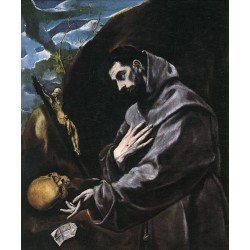 St Francis Praying by El Greco-Art gallery oil painting reproductions