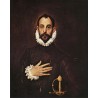 The Knight with His Hand on His Breast by El Greco-Art gallery oil...