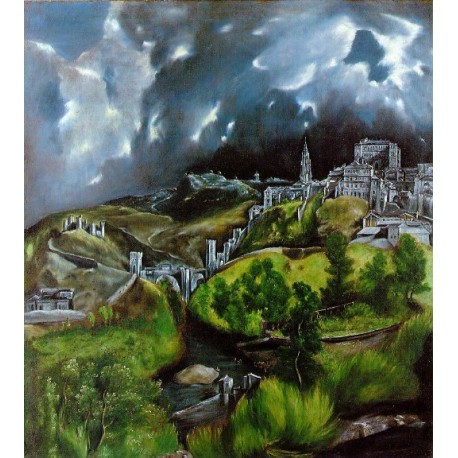 View of Toledo by El Greco-Art gallery oil painting reproductions