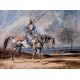 A Turkish Man on a Grey Horse by Eugène Delacroix-Art gallery oil painting reproductions