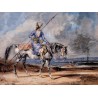 A Turkish Man on a Grey Horse by  Eugène Delacroix-Art gallery oil...