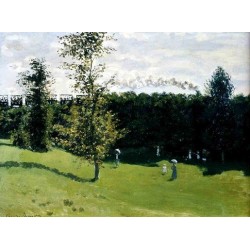 Train In the Country by Claude Oscar Monet - Art gallery oil...