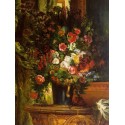 Bouquet of Flowers on a Console by Eugène Delacroix-Art gallery...