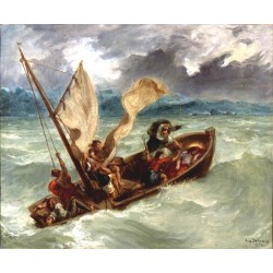 Christ on the Sea of Galilee by Eugène Delacroix-Art gallery oil...