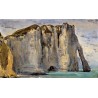 Cliff at Etretat  by Eugene Delacroix -Art gallery oil painting...