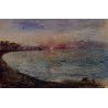 Cliffs near Dieppe by Eugène Delacroix-Art gallery oil painting...