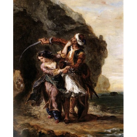 The Bride of Abydos by Eugene Delacroix-Art gallery oil painting...