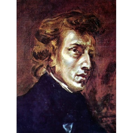 Frédéric Chopin 1838 by Eugène Delacroix-Art gallery oil painting...
