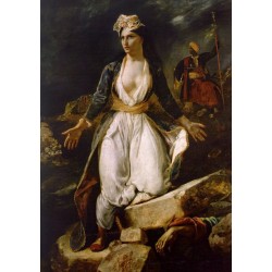 Greece on the Ruins of Missolonghi by Eugène Delacroix-Art gallery oil painting reproductions