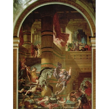 Heliodorus Driven from the Temple by Eugène Delacroix-Art gallery...