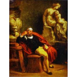 Michelangelo in His Studio 1849-50 by Eugène Delacroix-Art gallery...