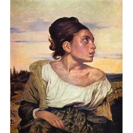 Orphan Girl at the Cemetery 1823 by Eugène Delacroix-Art gallery oil painting reproductions