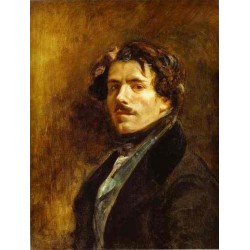 Self Portrait by Eugène Delacroix-Art gallery oil painting reproductions
