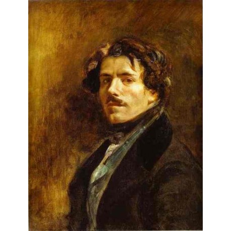 Self Portrait by Eugène Delacroix-Art gallery oil painting reproductions