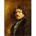 Self Portrait by Eugène Delacroix-Art gallery oil painting...