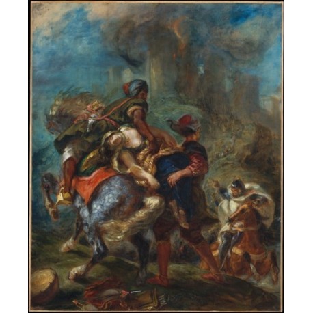 The Abduction of Rebecca 1846 by Eugène Delacroix-Art gallery oil...