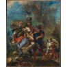 The Abduction of Rebecca 1846 by Eugène Delacroix-Art gallery oil...