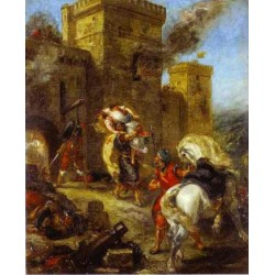 The Abduction of Rebecca 1858 by Eugène Delacroix-Art gallery oil...