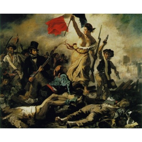 Liberty Leading the People by Eugène Delacroix-Art gallery oil painting reproductions