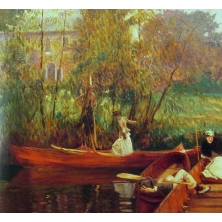 Boating Party 1889 by John Singer Sargent - Art gallery oil painting reproductions