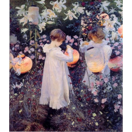 Carnation Lily Lily Rose 1885-86 by John Singer Sargent - Art gallery oil painting reproductions