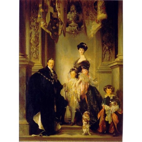 Duke of Marlborough Family 1905 by John Singer Sargent - Art gallery oil painting reproductions